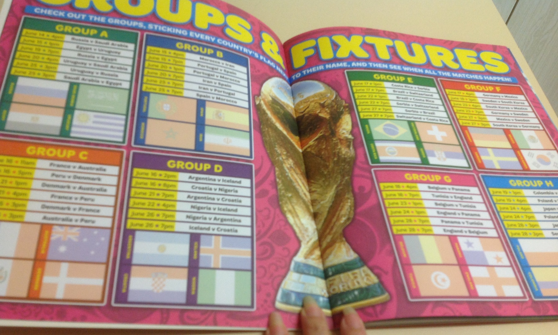 MATCH FIFA WORLD CUP DIARY Groups and Fixtures