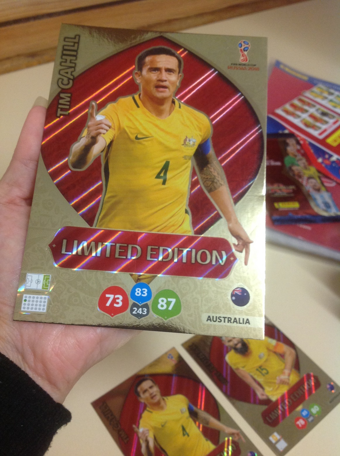 PANINI ADRENALYN XXL Limited Edition card Tim Cahill